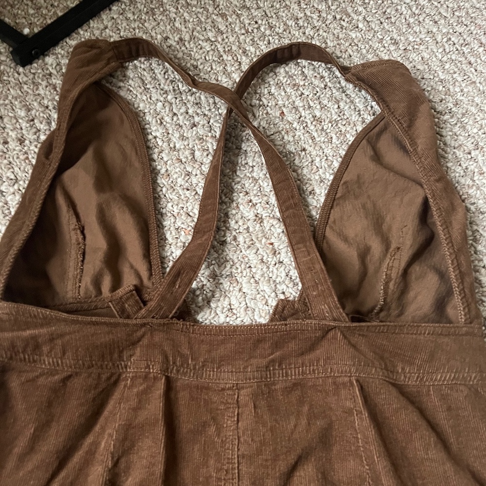 Brown Corduroy Button up Dress